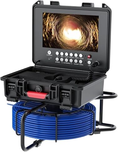 Drain Inspection Camera 9 Inch DVR Pipe Inspection Camera with 512HZ Locator 23MM Sewer Endoscope Camera with Meter Counter Self-Leveling in Saudi Arabia