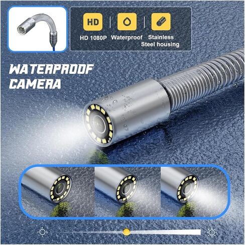 Drain Inspection Camera 9 Inch DVR Pipe Inspection Camera with 512HZ Locator 23MM Sewer Endoscope Camera with Meter Counter Self-Leveling in Saudi Arabia