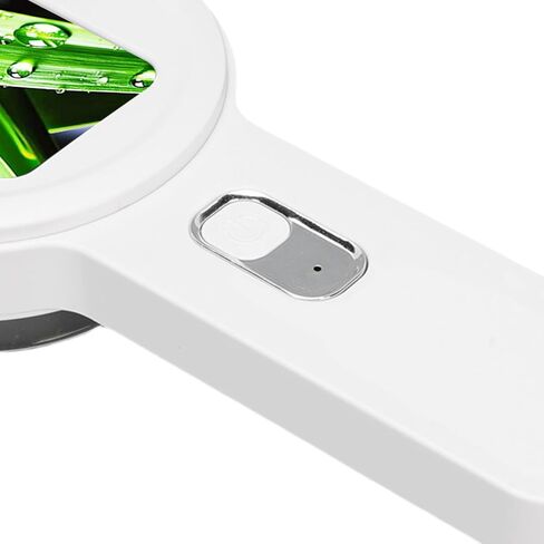 VBESTLIFE Microscope for Adults Kids, Handheld Magnifier with 16 LED Light, Portable Magnifying Glass 200X, Digital Microscope with 2in HD Screen (White) in Saudi Arabia