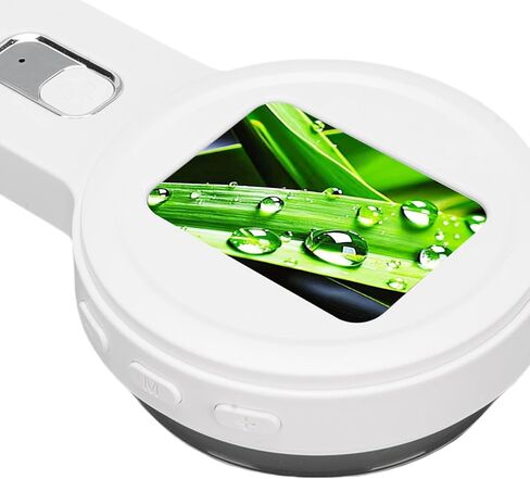 VBESTLIFE Microscope for Adults Kids, Handheld Magnifier with 16 LED Light, Portable Magnifying Glass 200X, Digital Microscope with 2in HD Screen (White) in Saudi Arabia