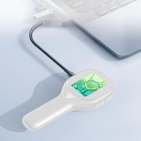 مجهر رقمي محمول من PUSOKEI، تكبير 2 ميجابكسل 500x مع شاشة 2 بوصة و6 مصابيح LED، لحام إصلاح دائرة التصوير الفوتوغرافي الكلي (أبيض) in Kuwait