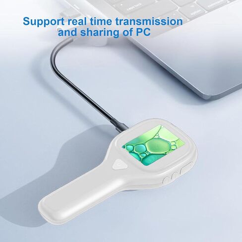 مجهر رقمي محمول من PUSOKEI، تكبير 2 ميجابكسل 500x مع شاشة 2 بوصة و6 مصابيح LED، لحام إصلاح دائرة التصوير الفوتوغرافي الكلي (أبيض) in Kuwait