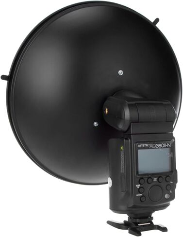 Godox Black/Silver Beauty Dish Photography Reflector for AD200Pro II AD200pro AD200, AD360II Flash - Honeycomb Cover Included (AD-S3) in Saudi Arabia