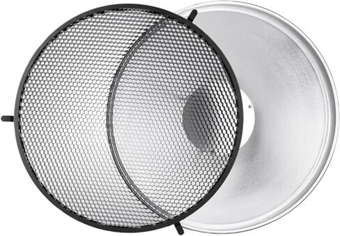 Godox Black/Silver Beauty Dish Photography Reflector for AD200Pro II AD200pro AD200, AD360II Flash - Honeycomb Cover Included (AD-S3) in Saudi Arabia