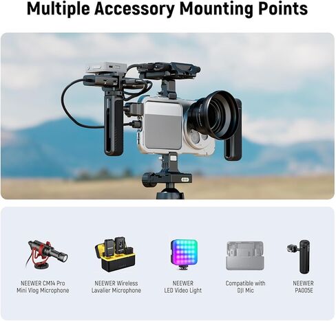 NEEWER PA091 Silver Phone Cage Compatible with Xiaomi 15 Ultra + 67mm Variable ND (ND2-32) Filter, Quick Release Video Rig Case with 67mm Filter Adapter & 17mm Lens Backplate for Video Recording in Saudi Arabia