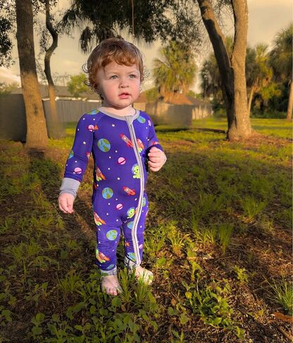 Stretchy Viscose from Bamboo Baby Onesie, Infant & Toddler Romper w 2-Way Zipper & Fold-Over Cuffs in Saudi Arabia