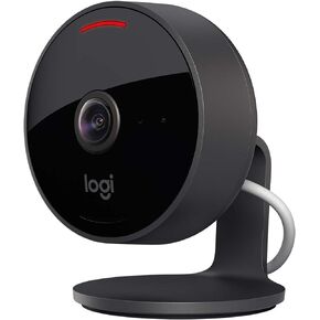 Logitech Circle View Weatherproof Wired Home Security Camera with Logitech TrueView Video, 180° Wide Angle, 1080p HD, Night Vision, 2-Way Audio, Tilt for Privacy, Apple HomeKit Secure Video