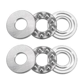 uxcell S51102 Thrust Ball Bearing 15mm Bore 28mm OD 9mm Thick Stainless Steel with Washers 2pcs