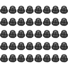 PATIKIL M5x0.8 Acorn Hex Bolt Covers, 80 Pcs Dome Head Carbon Steel Hexagon Decorative Cap Nuts for Home Repair, Industrial Equipment Fasteners, Silver Tone