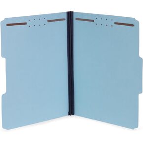 Blue Summit Pressboard File Folders, 1 Inch Expansion Pressboard Folders Letter Size, Light Blue – 25 Pack
