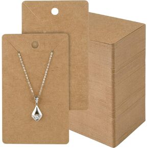 MIAHART 280 Pack Earring Cards Earring Card Holder Earring Display Cards for Ear Studs Earrings Kraft Color 3.5 x 2.1 Inches （Brown）