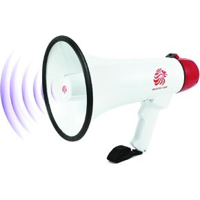 Bullhorn Megaphone with Siren & Volume Control/Recorder - Waterproof 20W Reliable and Consistent Performance, 240-sec Voice Recording with Maximum Range 875Yards in Saudi Arabia
