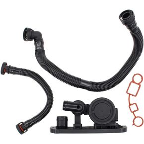 NewYall PCV Valve Engine Crankcase Ventilation Valve with Breather Hose Gasket Kit for VW Jetta Passat GTI Audi TT A3 A4 2.0T 2005-2008 06F129101P 06F129101C 06F103483E 06F103235 06F103221E