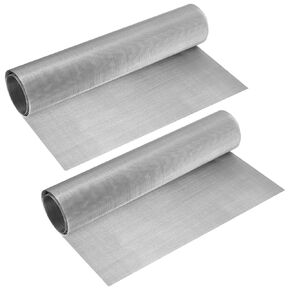 2 Pack - 40 Mesh Stainless Steel Mesh, ANGELIOX Metal Woven Wire Net 12inx45in(31cm x 115cm) Vent Wire Sheet Window Screen Mesh for Crawlspace/Window/Chicken/Food/Garden/Mouse Cover/Food(40 Mesh)