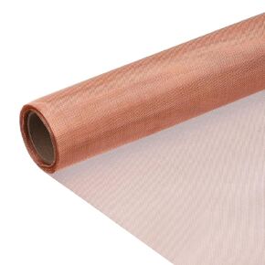 uxcell Copper Mesh Screen 20" x 118", 40 Mesh Copper Screen, Woven Wire Mesh Screen for Dense Filter, Fabric DIY Kit, Window Protection, 99.9% Pure Copper