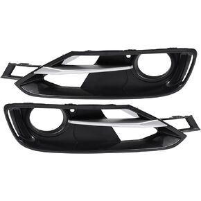 A ABSOPRO Left Right Side Fog Light Grille Cover Trim 51117300739 for BMW F30 320i 320i xDrive 328i xDrive 335i xDrive ActiveHybrid 3 2012 2013 2014 2015 Black 1 Pair