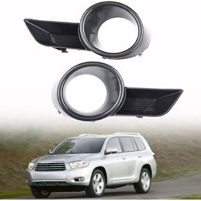 SEBLAFF 2-Pack Front Bumper Fog Light Cover Grilles Left and Right Side Replacement for 2008 2009 2010 Highlander