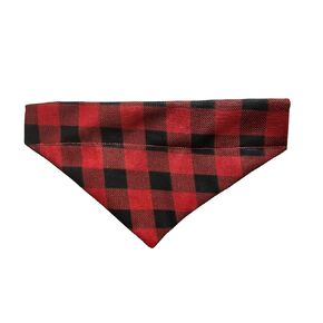 Buffalo Plaid Over the Collar Dog Bandana That Slips onto Their Existing Collar Size (X-Small)