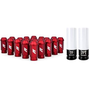 Mishimoto Aluminum Locking Lug Nuts M12x1.5, 20pc Set, Red