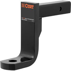 CURT 45338 Class 4 Trailer Hitch Ball Mount, Fits 2-Inch Receiver, 10,000 lbs, 1-1/4-Inch Hole, 8-Inch Drop, 6-3/4-Inch Rise , black