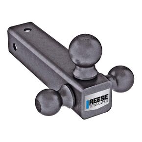 Reese Towpower Reese 7068820 Tri-Ball Trailer Hitch Ball Mount, 14,000 lbs. Capacity, Fits 2-1/2 in. Receiver, Black