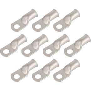 RIOCAN 10pcs 4 AWG-5/16"(M8) Tinned Ring Terminals 4 Gauge Battery Terminal Connectors Battery Cable Ends Battery Lugs Heavy Duty Wire Lugs Battery Cable Connector Copper Lugs