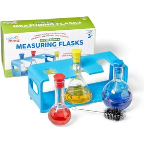 hand2mind Starter Science Measuring Flask Set, Plastic Beakers for Kids, Science Lab Equipment, Measuring Toys for Kids, Kids Chemistry Set, Educational Science Kits, Science Supplies for Classroom