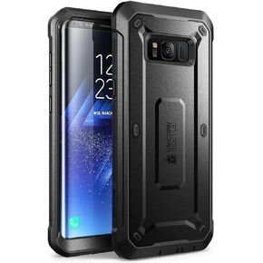 SUPCASE Unicorn Beetle Pro Series Case Designed for Samsung Galaxy S8 Active 2017 Release，Full-Body Dual Layer Rugged Holster Case with Built-in Screen Protector (Black)