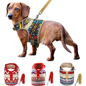 Muttitude Dog Harness & Leash Set for Small Breeds (Extra Large, Pueblo)