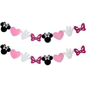 Minnie Themed Felt Garland Birthday Party Banner Decoration Supplies 2 article