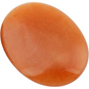 Nupuyai Soap Shape Healing Palm Stone, Smooth Pocket Worry Crystal,Green Aventurine,Set of 2