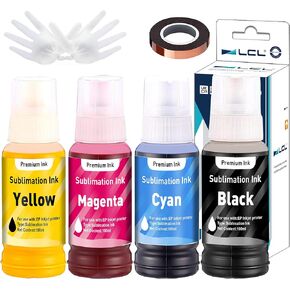 LCL Compatible 400ML Sublimation Ink Refill Replacement for ET-2400 ET-2720 ET-2800 ET-2803 ET-2760 ET-2820 ET-2850 ET-3710 for Heat Transfer Mug T Shirts (Autofill/Upgrade Version//ICC Free)