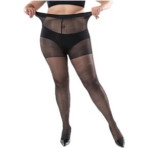 Bacacab 4PCS Glammere - Pearlescent Universal Stretch Anti-Scratch Pantyhose, Plus Size Control Top Tights Panty Hose