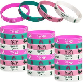 أساور مطاطية لعيد الأم السعيد من LUANDME، أساور معصم من السيليكون لعيد ميلاد الأم، هدايا الحفلات، أفضل لوازم حفلات الأم، حقيبة هدايا للحفلات، مجموعة من 24 قطعة in Kuwait