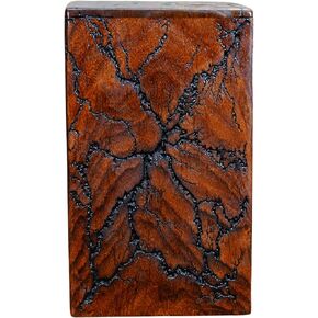 Best Urn for Human Ashes Large Wooden urn for Cremation Adult urn Box for Ashes Personalized Wooden urn Burial urn for Funeral Wood Box (Rosewood Black, Small 120 Cubic inches)
