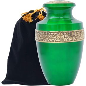 Home Elm Cremation Urns for Human Ashes - Decorative Urns - Grecian Keepsake Urn Small Urns for Human Ashes- Handcrafted Funeral Urns for Male & Female for Ashes with Velvet Bag, Black