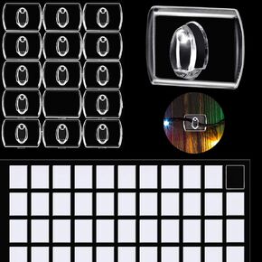 Tatuo 60 Pieces Mini Decorating Hook Clips, Holiday Christmas Light Hooks, Decorating Clips for String Lights, Multi-function Decoration Hanging Clip for Home, School Outdoor(clear, 0.71 x 0.51 Inch)