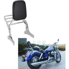 Backrest Sissy Bar Luggage Rack Compatible with/Replacement For Honda Shadow Ace 750 VT400 RC44 VT750C 1997-2003