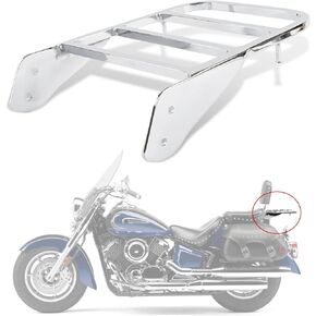 PSLER Motorcycle Backrest Sissy Bar Luggage Rack for V-Star 400 650 1100 Dragstar 400 650 XVS 1100