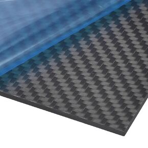 uxcell Carbon Fiber Plate Panel Sheets 300mm x 200mm x 0.5mm Carbon Fiber Board (Twill Matte)