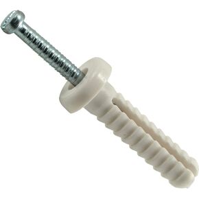 Hard-to-Find Fastener 014973285517 Nylon Round Nail Drive Anchors, 1/4 x 1, Piece-100