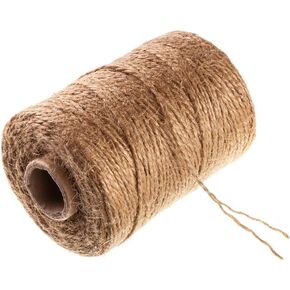 600ft Jute Rope Natural Jute Twine String Thin Rope Burlap String for Gift Box Packing Decorating Gardening 2 ply