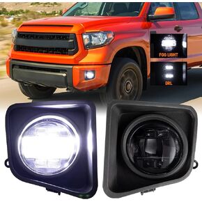 LED Fog Light with DRL Compatible for Toyota Tundra 2014 2015 2016 2017 2018 2019 2020 2021 Bumper Fog Lamps