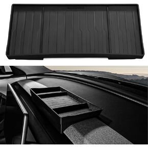BASENOR Tesla Center Console Organizer Behind Screen Storage Box Dashboard Hidden Tray Sunglasses Holder for 2016-2023 Model 3 Model Y 2020-2024 Interior Accessories (Not Fit 2024 Model 3)