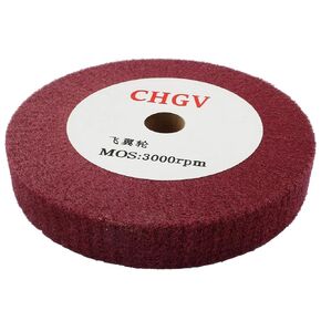 Hitefu 200x50mm Non-Woven Abrasive Flap Wire Drawing Polishing Burnishing Wheels, Drum Surface Conditioning Tool for Smooth and Mirror-Like Finish on Stainless Steel Surfaces - 320 Grit
