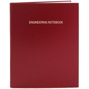 BookFactory A4 Black Engineering Notebook - 96 Pages (5mm Engineering Grid Format) A4 (210mm x 297mm) Black Cover Section Sewn Hardbound Engineering Lab Notebook (EPRIL-096-4GS-A-LKT4)