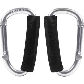 OMUKY Carabiner Shopping Bag Holder Handle Multipurpose Snap Hook Stroller Buckle Oversized Sponge Clip 2-Pack in Kuwait