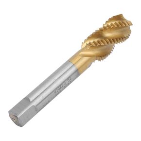 Screw Tap Hand Tool, High Speed Steel Tap Bit, Gold Silver Color Drill Bit M20 x 2.5mm for Spiral Cobalt Machine