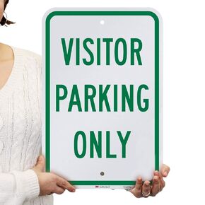 SmartSign "Visitor Parking Only" Sign | 12" x 18" 3M Engineer Grade Reflective Aluminum