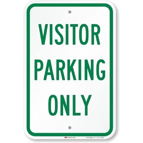 SmartSign "Visitor Parking Only" Sign | 12" x 18" 3M Engineer Grade Reflective Aluminum